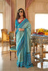 Sky Pure Soft P.V Silk With Ikkat Silk Saree Soft Silk Saree Anant Tex Exports Pvt.Ltd..