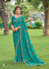Teal Blue Soft Heavy Weightless Printed Saree Georgette Saree Anant Tex Exports Pvt.Ltd..