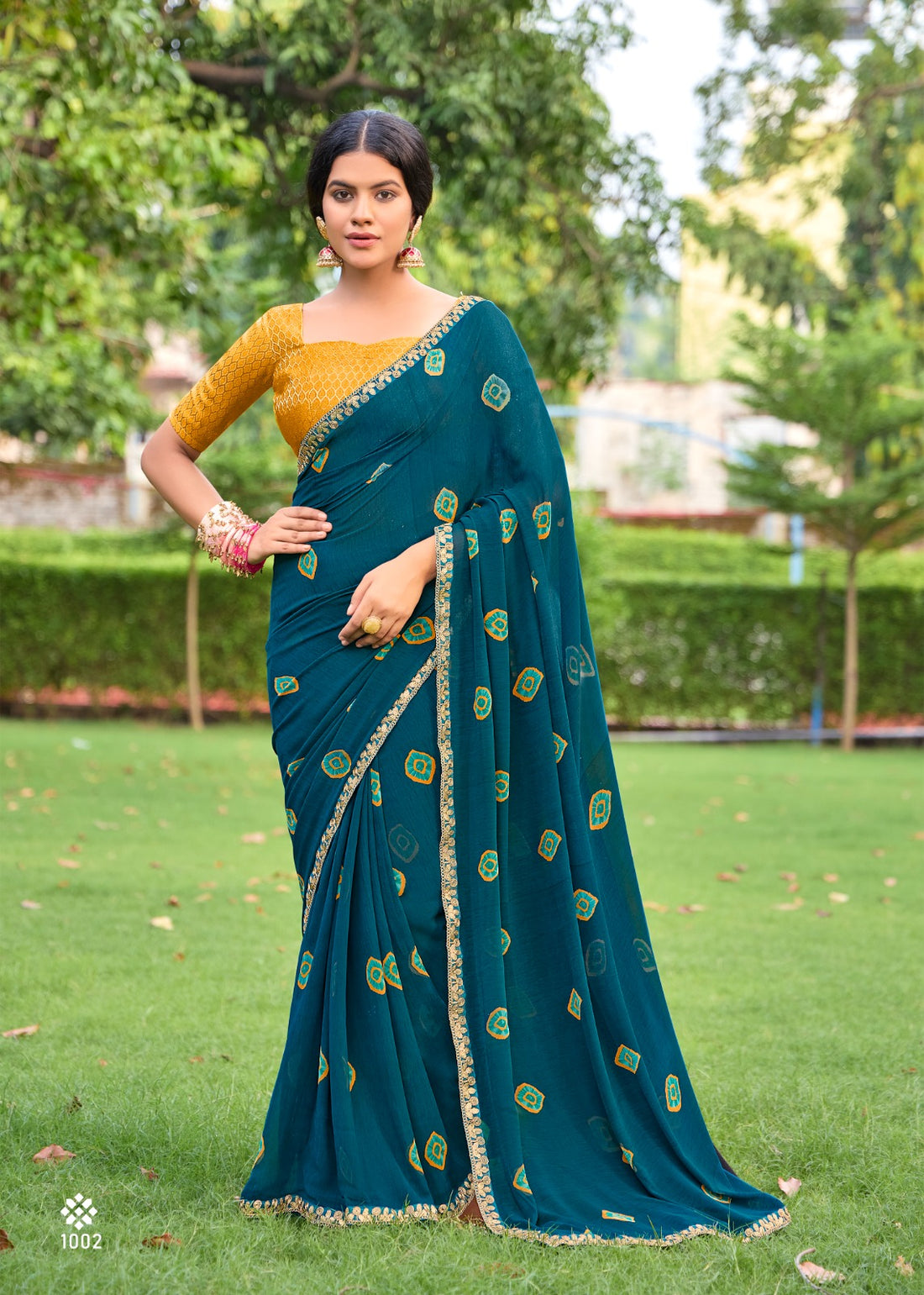 Rama Soft Heavy Weightless Printed Saree Georgette Saree Anant Tex Exports Pvt.Ltd..