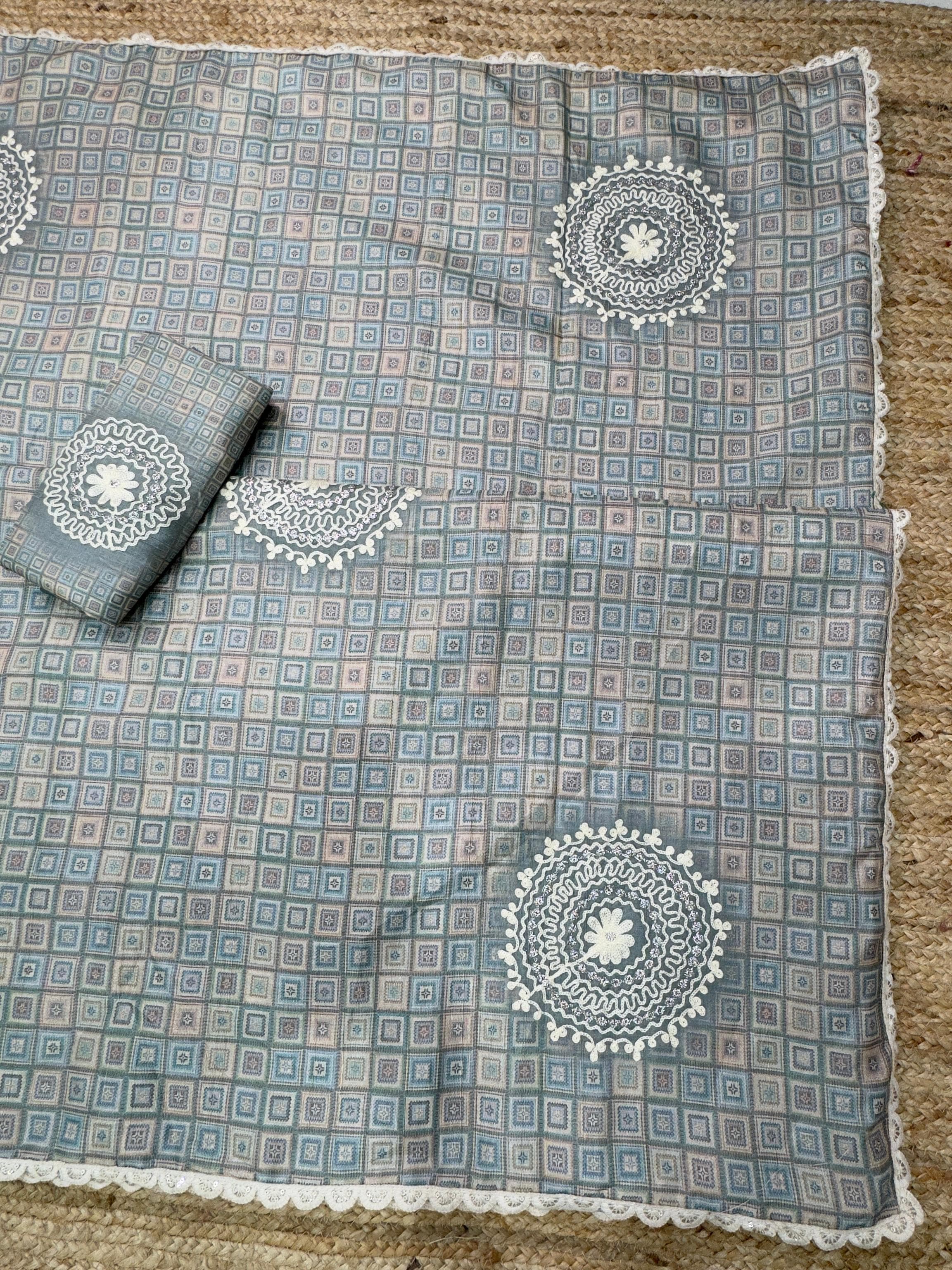 Beige Pure Soft Tussar Cotton Saree