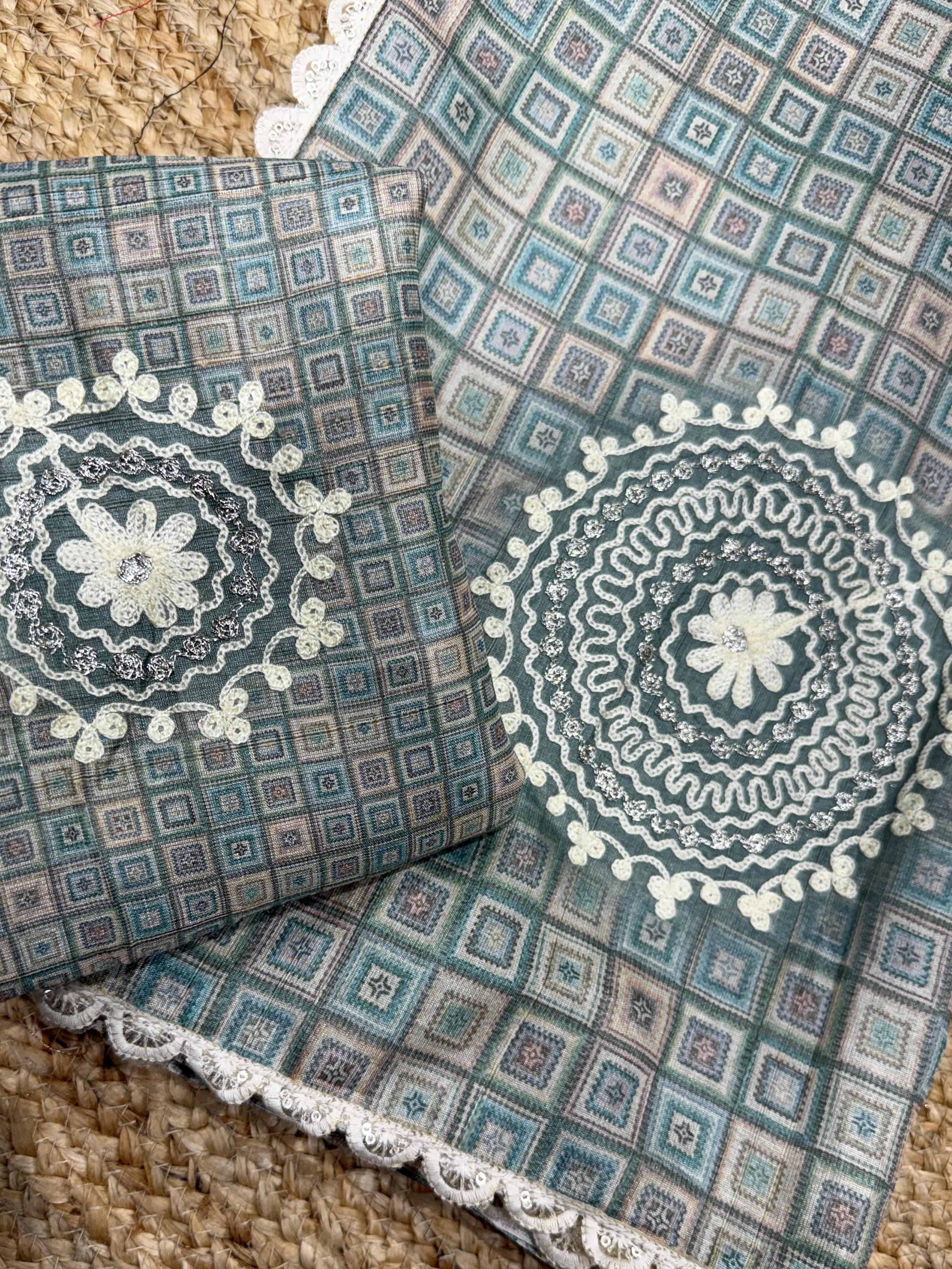 Beige Pure Soft Tussar Cotton Saree