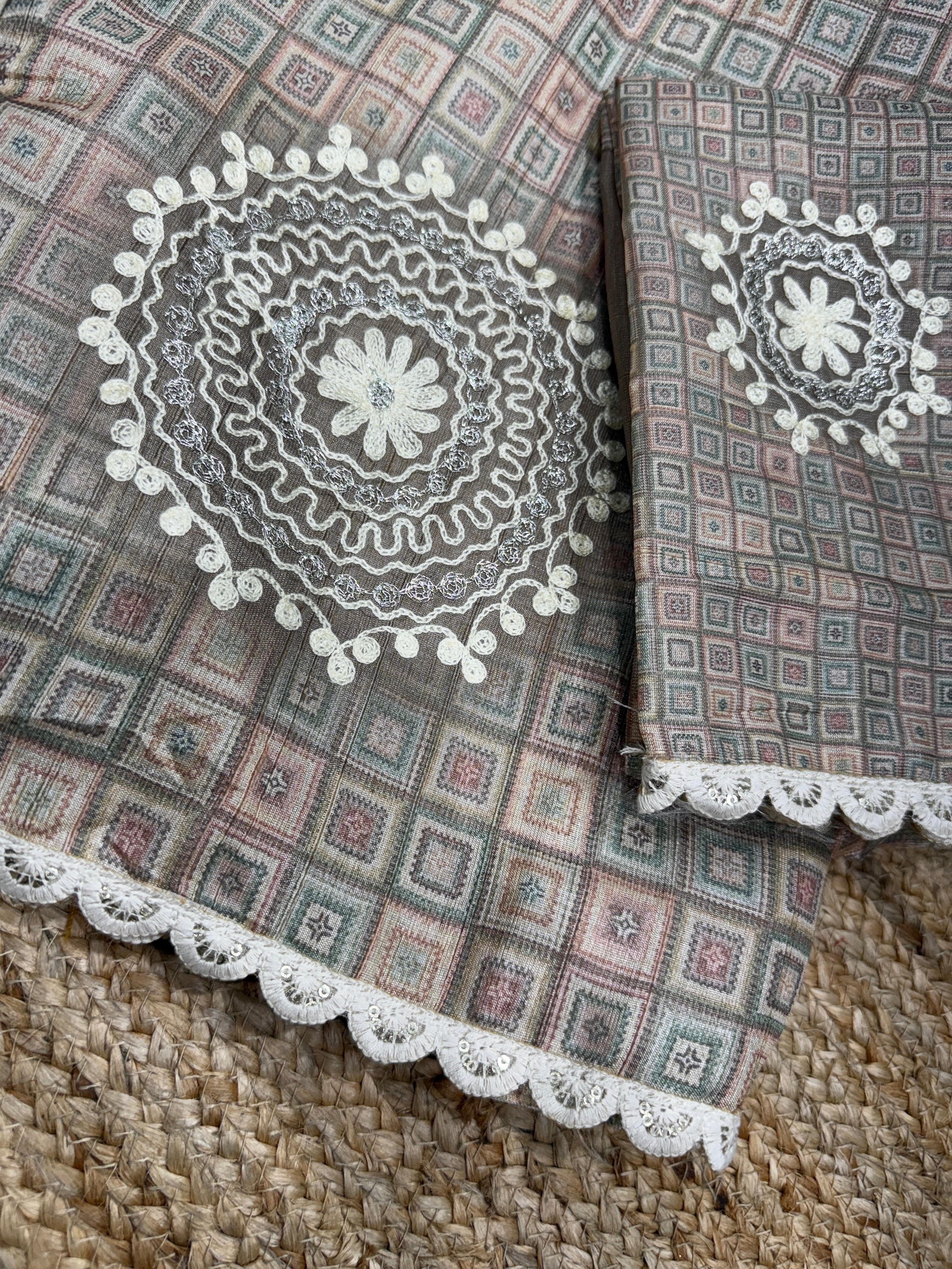 Chiku Pure Soft Tussar Cotton Saree