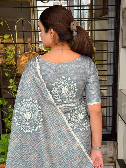 Beige Pure Soft Tussar Cotton Saree Cotton saree Anant Tex Exports Pvt.Ltd..