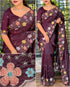 Wine Pure Soft Sufi Silk Saree Cotton saree Anant Tex Exports Pvt.Ltd..