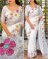 White Pure Soft Sufi Silk Saree Cotton saree Anant Tex Exports Pvt.Ltd..