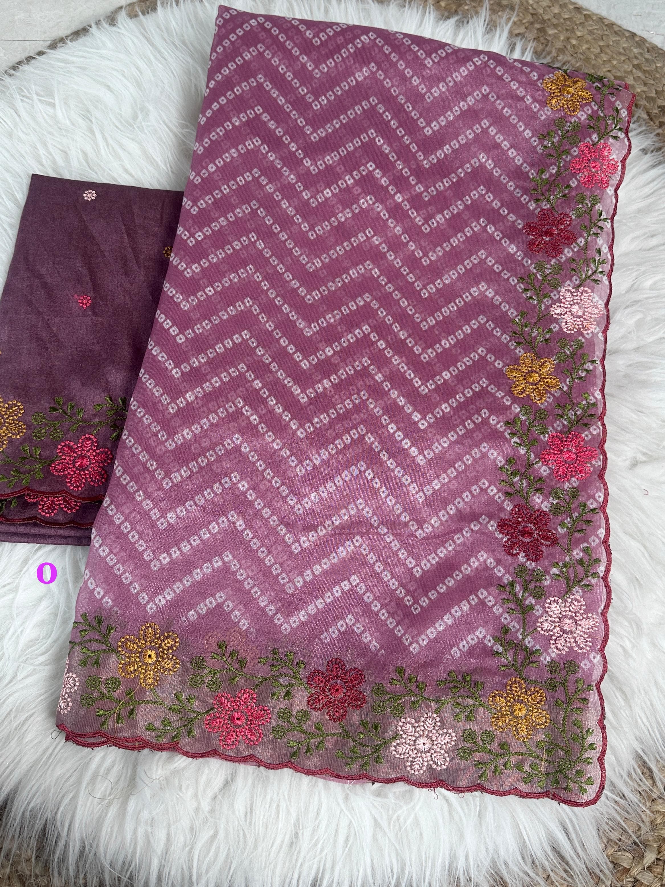 Onion Pure Soft Cotton Satin Saree