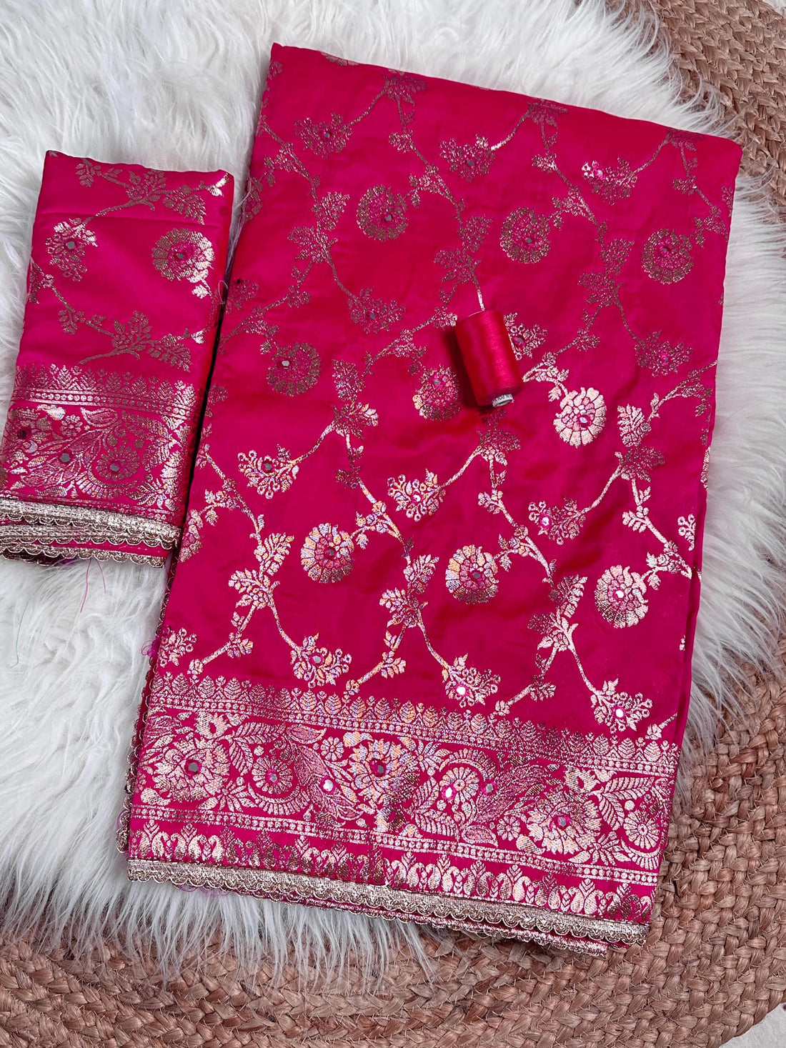 Pink Pure Banarasi Silk Saree Soft Silk Saree Anant Tex Exports Pvt.Ltd..