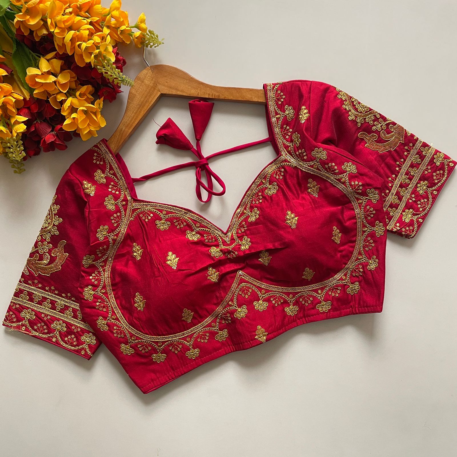 Royal Jodha Style Heavy Embroidered Bridal Blouse