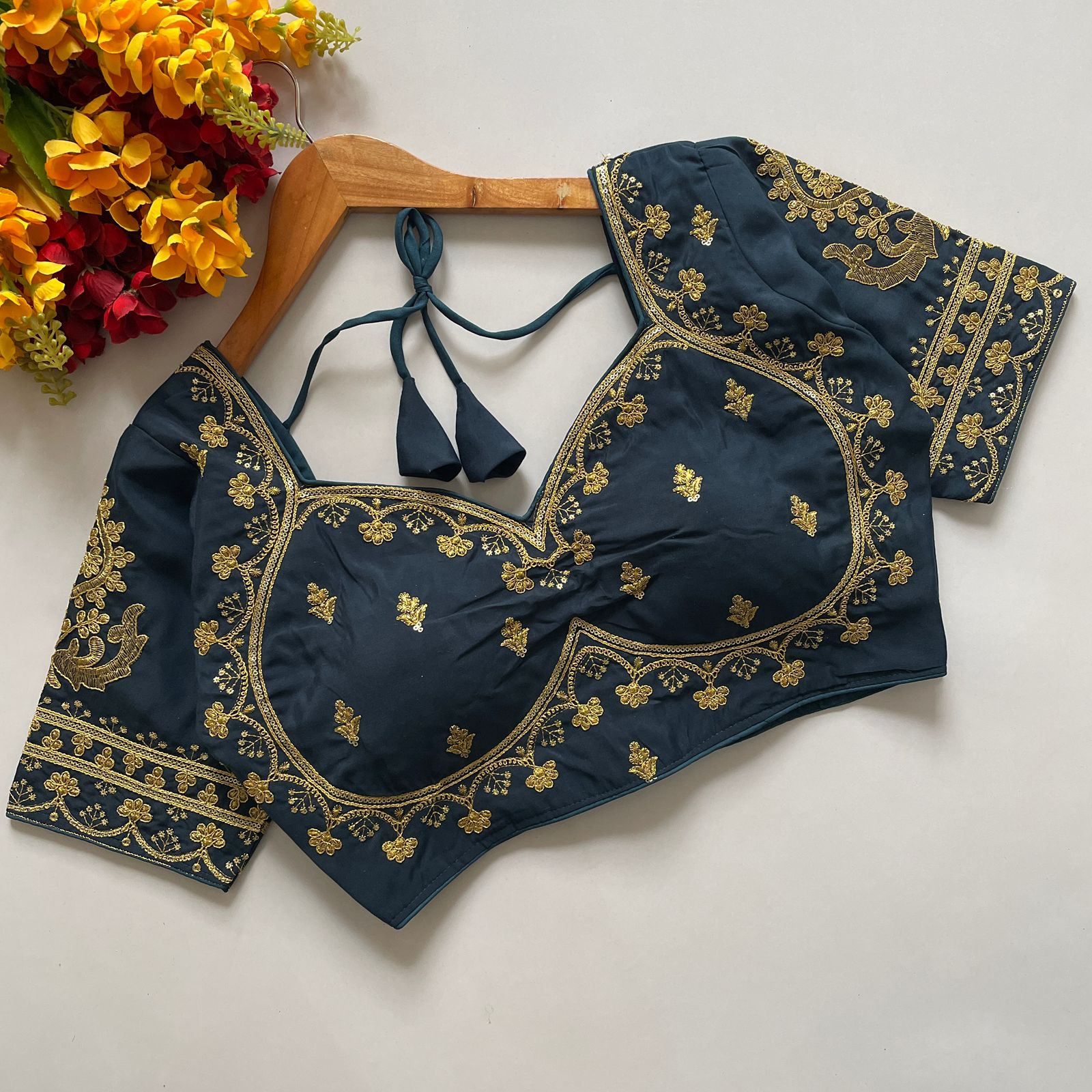 Royal Jodha Style Heavy Embroidered Bridal Blouse