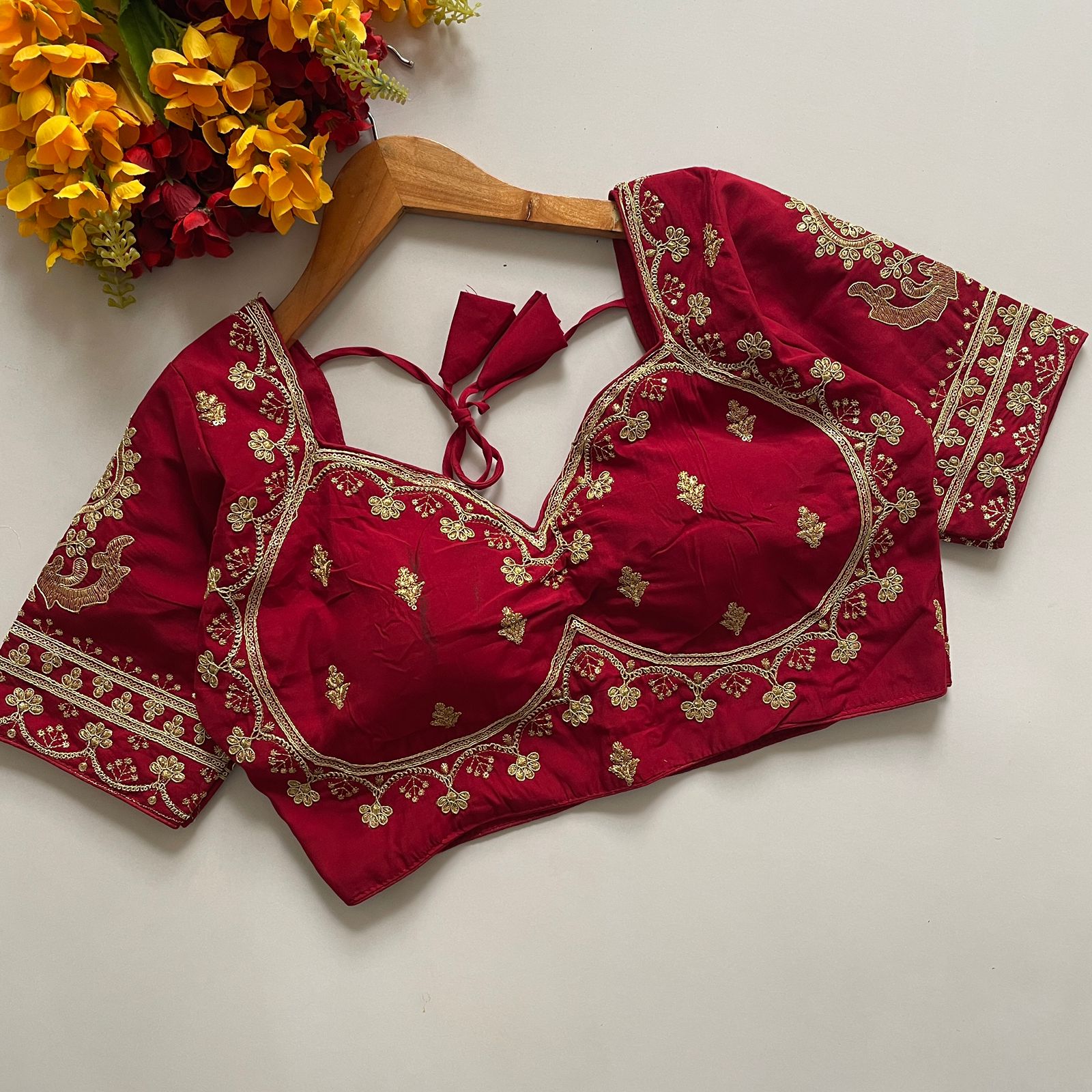 Royal Jodha Style Heavy Embroidered Bridal Blouse