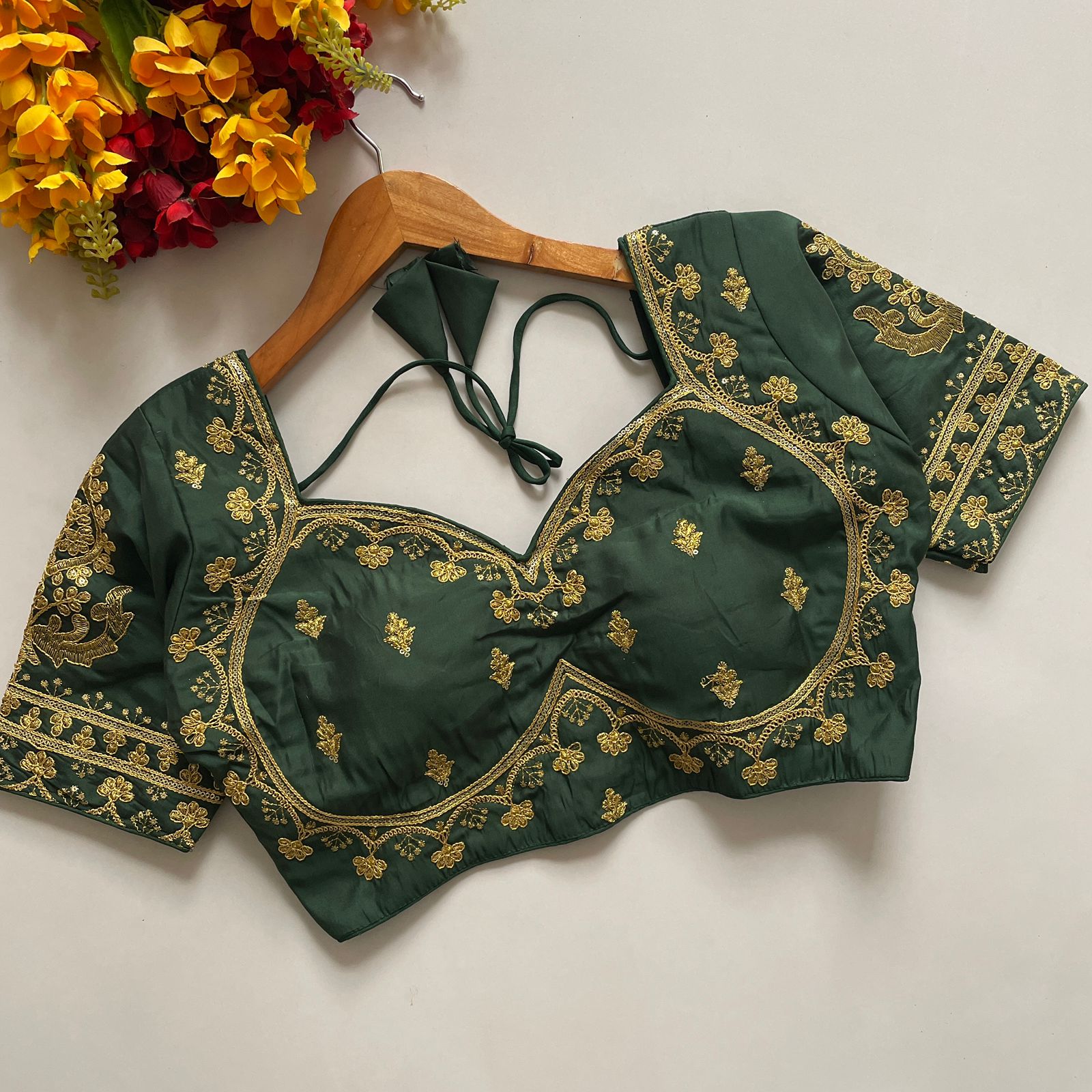 Royal Jodha Style Heavy Embroidered Bridal Blouse