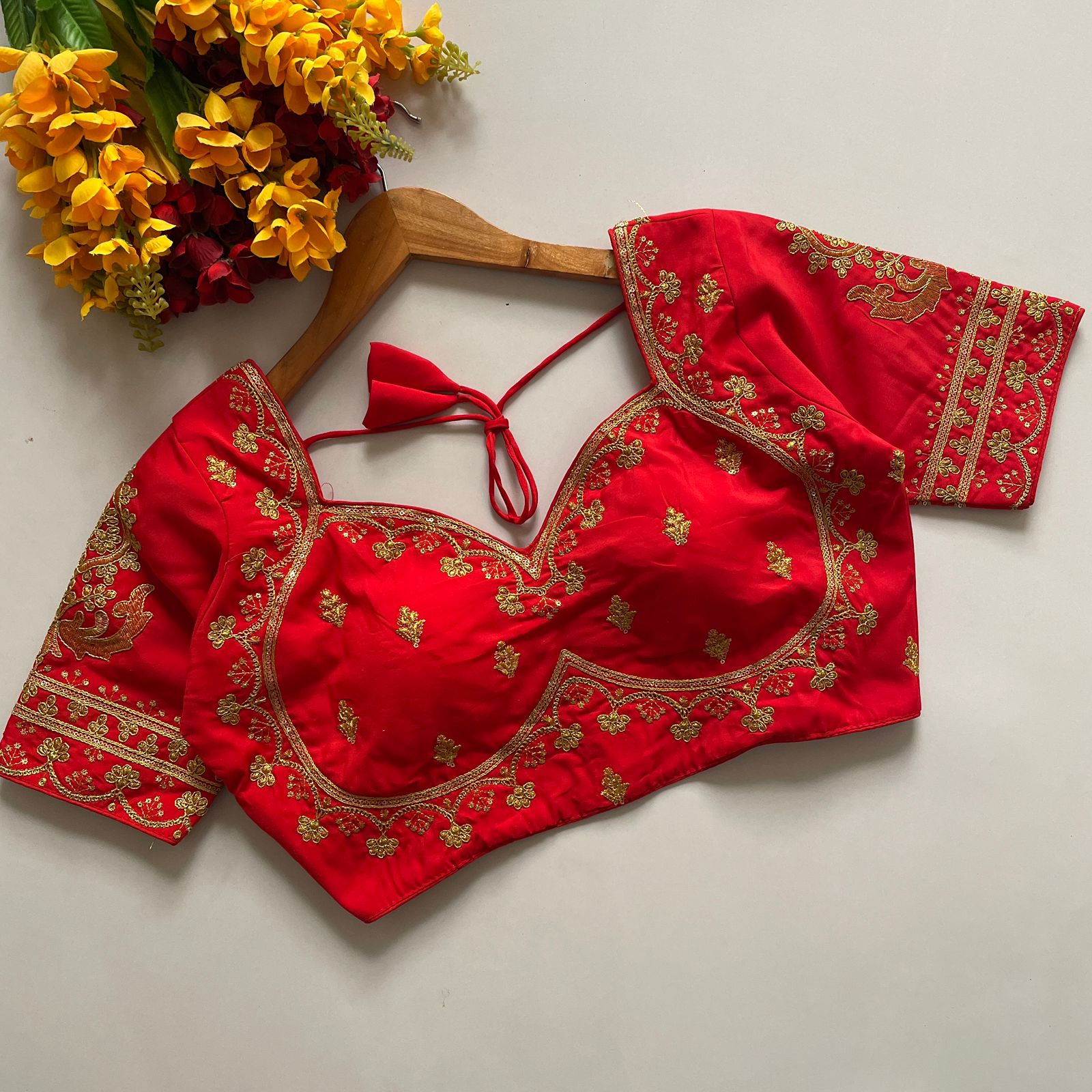 Royal Jodha Style Heavy Embroidered Bridal Blouse