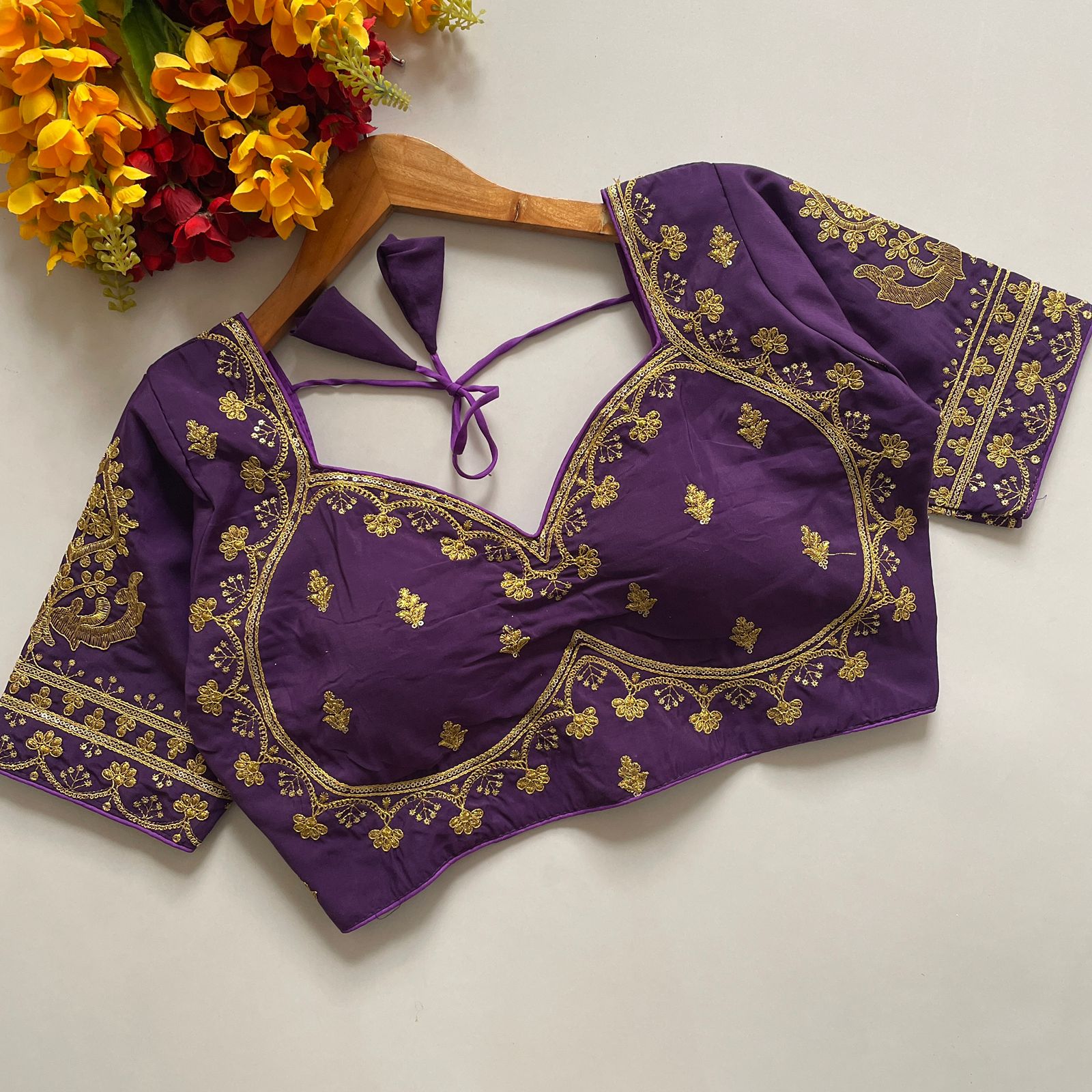 Royal Jodha Style Heavy Embroidered Bridal Blouse