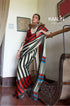 Red & Black Pure Soft Modal Satin Kaalin Print Satin Saree Japan Satin Saree Anant Tex Exports Pvt.Ltd..