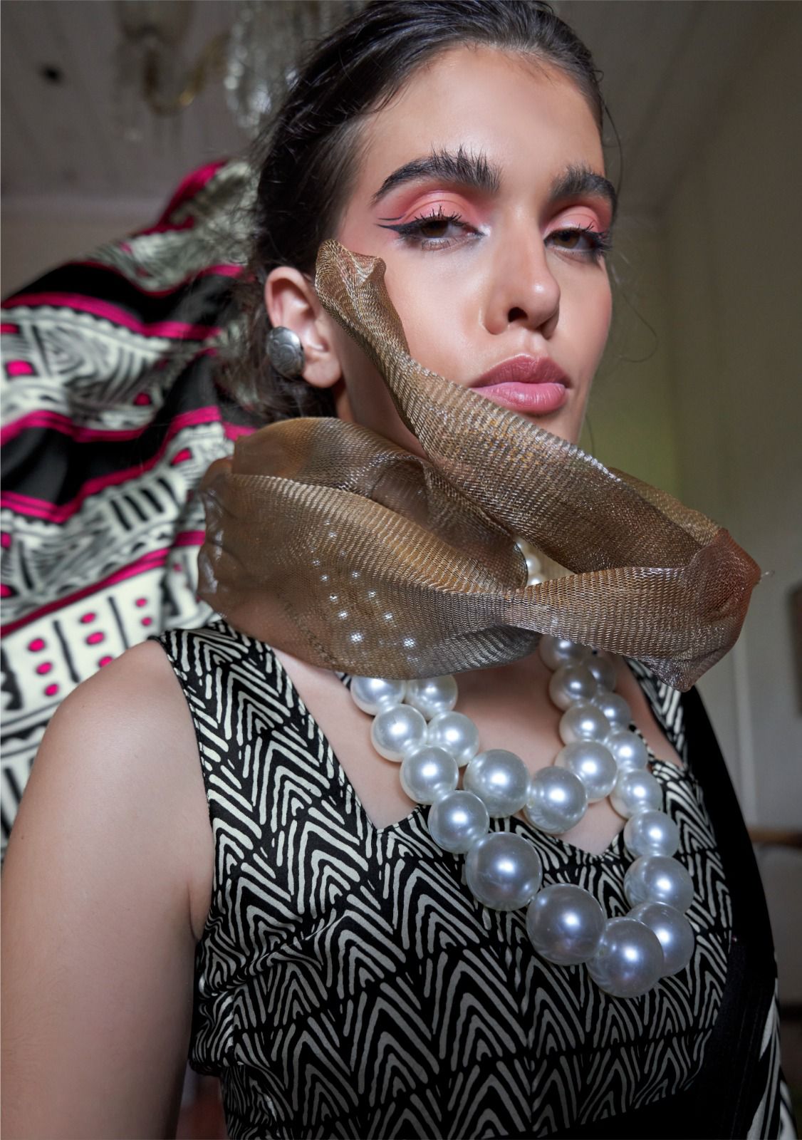 Black Pure Soft Modal Satin Kaalin Print Satin Saree