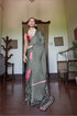 Black & Pink Pure Soft Modal Satin Kaalin Print Satin Saree Japan Satin Saree Anant Tex Exports Pvt.Ltd..