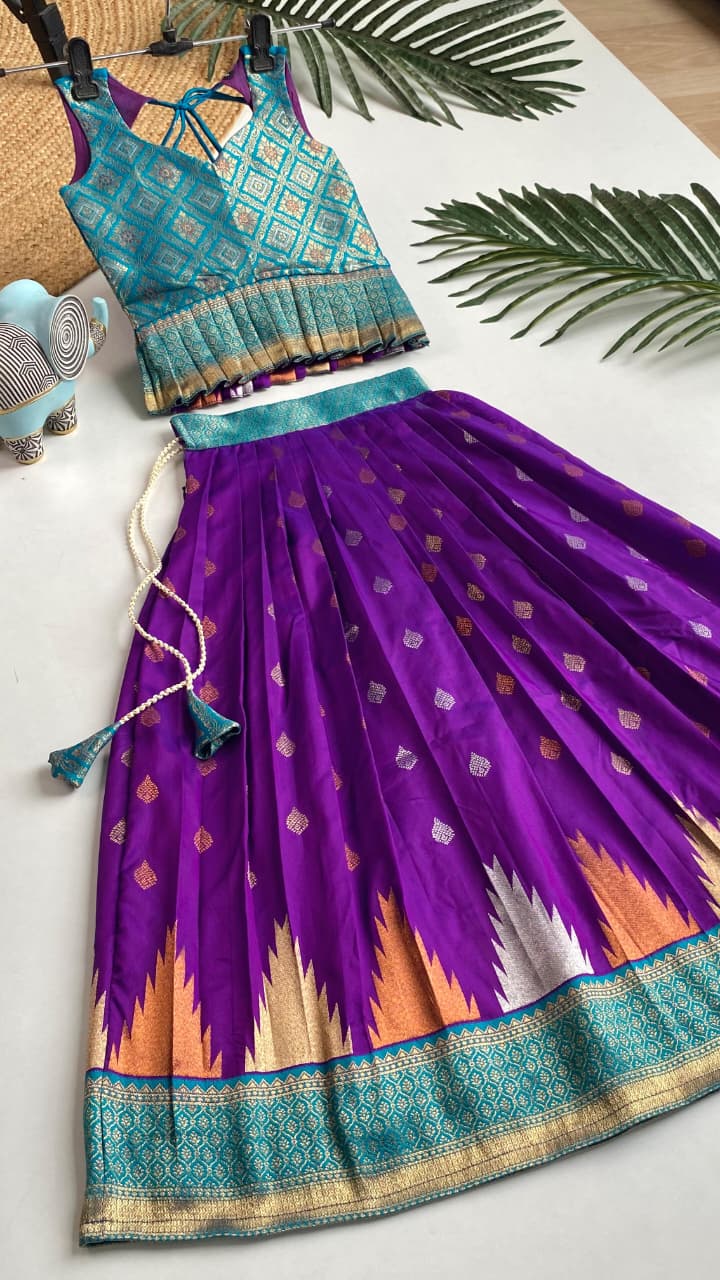 Magenta Pure Silk Blend Kids Girl&