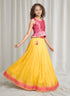 Yellow Pure Silk Blend Kids Girl&