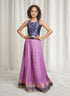Purple Pure Silk Blend Kids Girl&