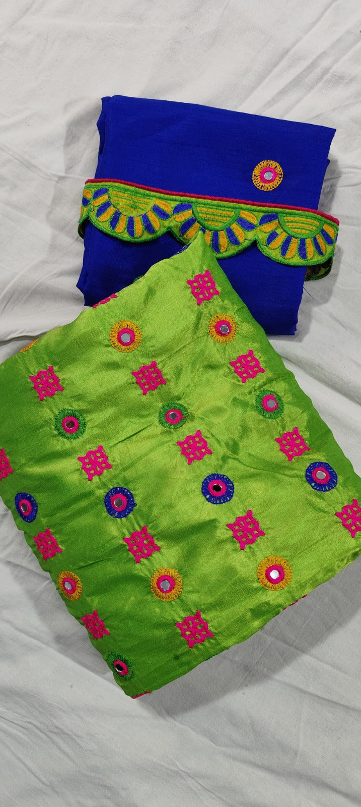 Green Pure Silk Gamthi Work Real Diamond Patola Saree