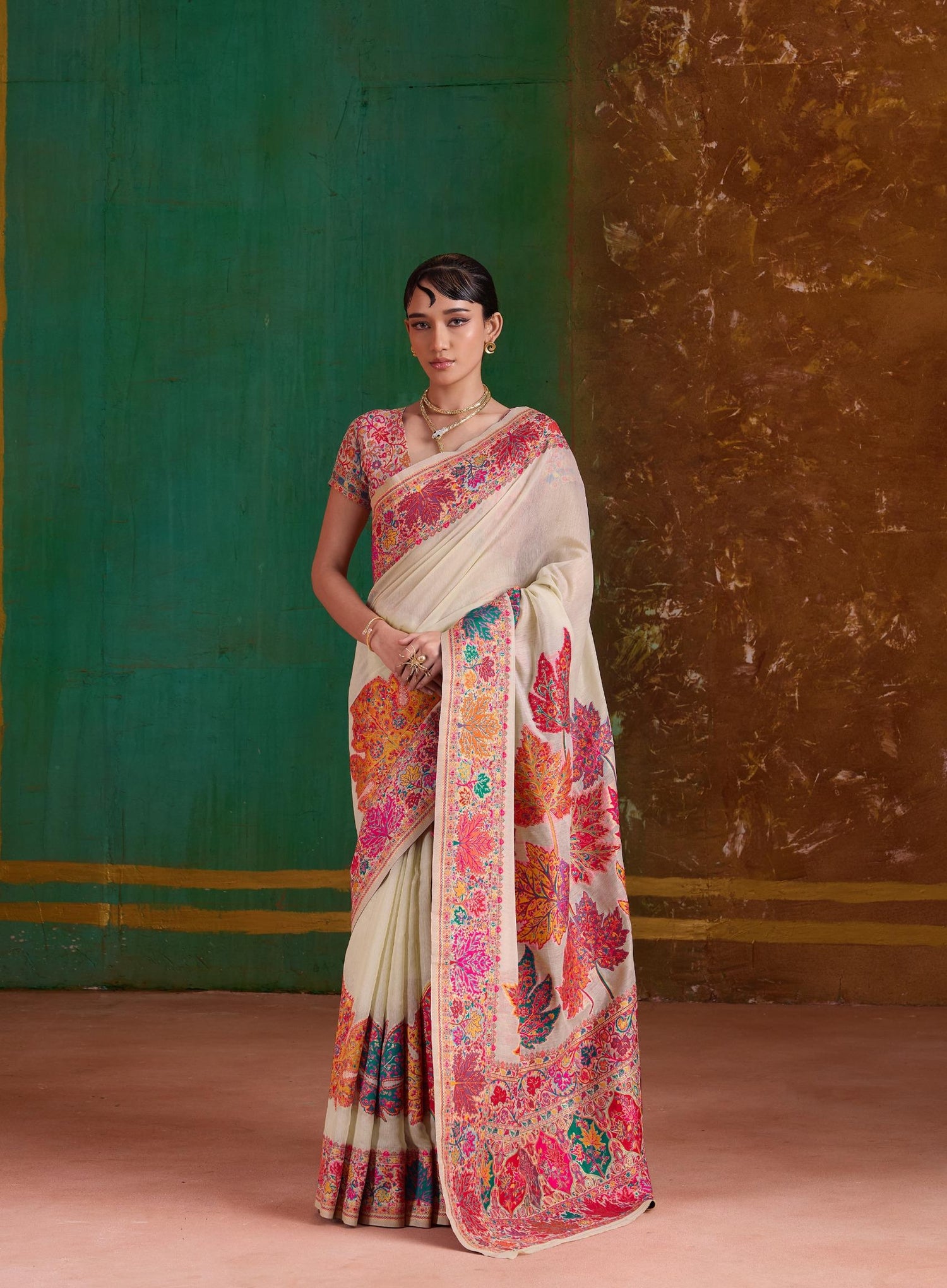 White Pure Soft Mul Mul Cotton Handloom Weaving Cotton Saree Cotton saree Anant Tex Exports Pvt.Ltd..