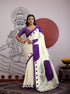 Blue Pure Soft Modal Satin Ajrakh Print Satin Saree Japan Satin Saree Anant Tex Exports Pvt.Ltd..