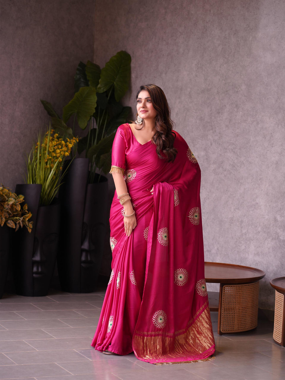 Rani Pure Gaji Silk Jaipuri Gota Patti Work Saree Gajji Silk Saree Anant Tex Exports Pvt.Ltd..