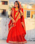 Red Pure Heavy Soft Silk Bandhani Gharchola Chex Panetar Saree Panetar Saree Anant Tex Exports Pvt.Ltd..
