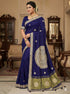 Blue Pure Gaji Silk Bandhej Gota Work Saree Gajji Silk Saree Anant Tex Exports Pvt.Ltd..