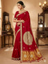 Red Pure Gaji Silk Bandhej Gota Work Saree Gajji Silk Saree Anant Tex Exports Pvt.Ltd..