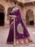 Plum Purple Pure Gaji Silk Bandhej Gota Work Saree Gajji Silk Saree Anant Tex Exports Pvt.Ltd..