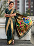 Bottle Green Wedding Special Nauvari Paithani Soft Silk Saree 