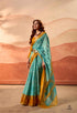 Green Pure Soft Cotton Blend Printed Saree 