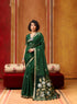 Green Pure Soft Munga Silk Handloom Weaving Saree 