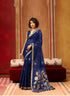 Blue Pure Soft Munga Silk Handloom Weaving Saree 