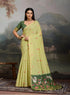 Pista Pure Soft Cotton Handloom Weaving Cotton Saree 