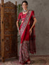 Red Pure Semi Modal Silk Floral Printed Saree 