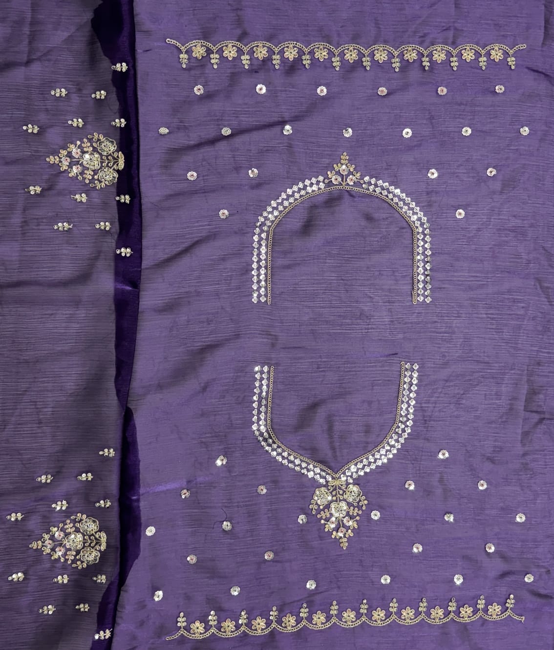 Indigo Pure Soft Net Heavy Embroidery Work Bridal Lehenga 