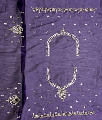 Indigo Pure Soft Net Heavy Embroidery Work Bridal Lehenga 