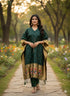 Green Pure Soft Soft Silk Paithani Kaftan 