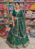 Green Pure Moss Silk Chunri Bandhej Print Rajsthani Lehenga Choli 