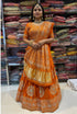 Orange Pure Modal Gajji Silk Rajsthani Lehenga Choli 
