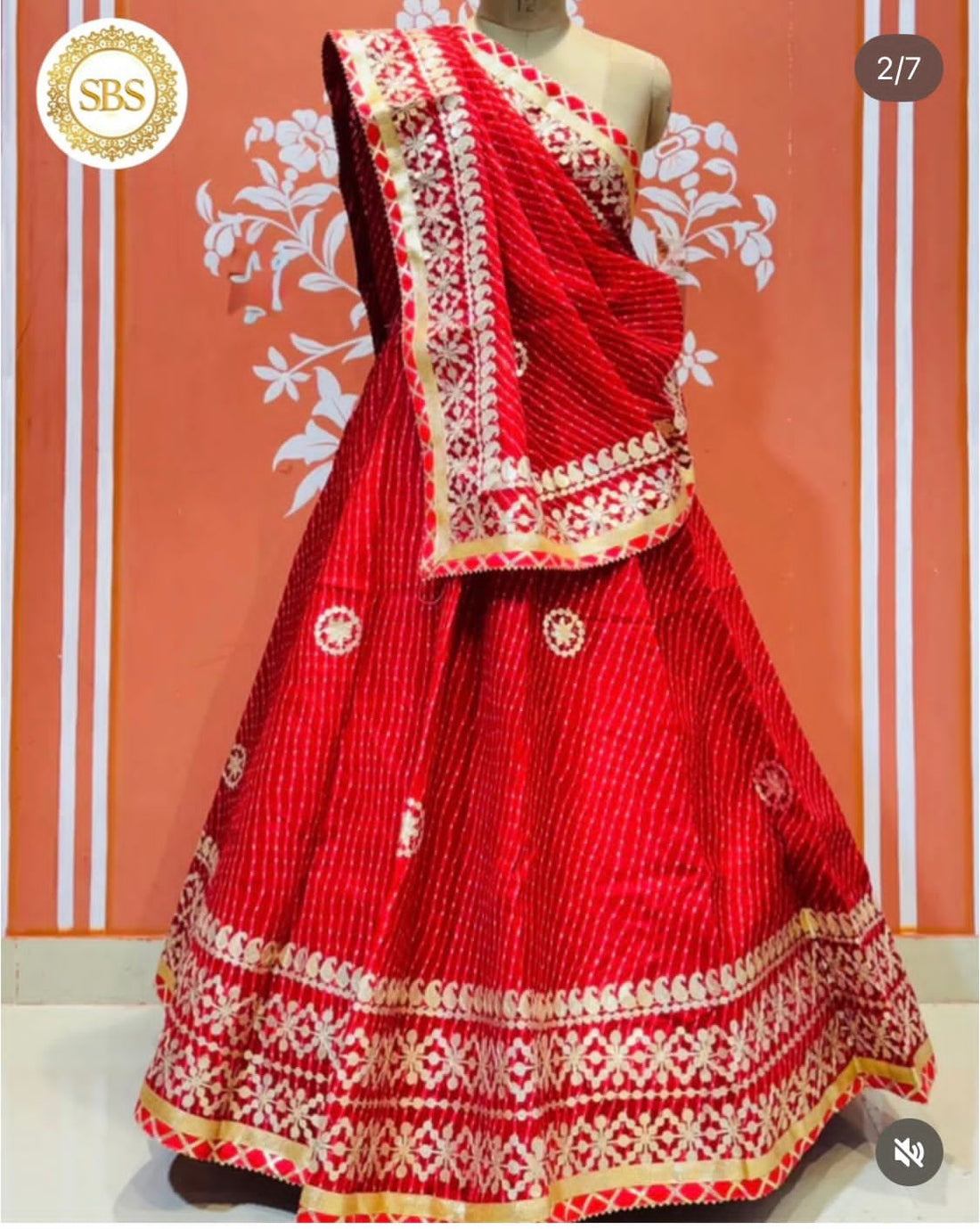 Rani Pure Kota Doriya Rajsthani Lehenga Choli 