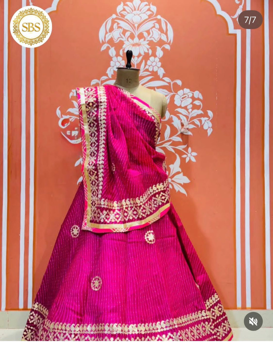 Pink Pure Kota Doriya Rajsthani Lehenga Choli 