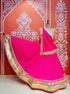 Pink Pure Georgette Mothra Print Rajsthani Lehenga Choli 