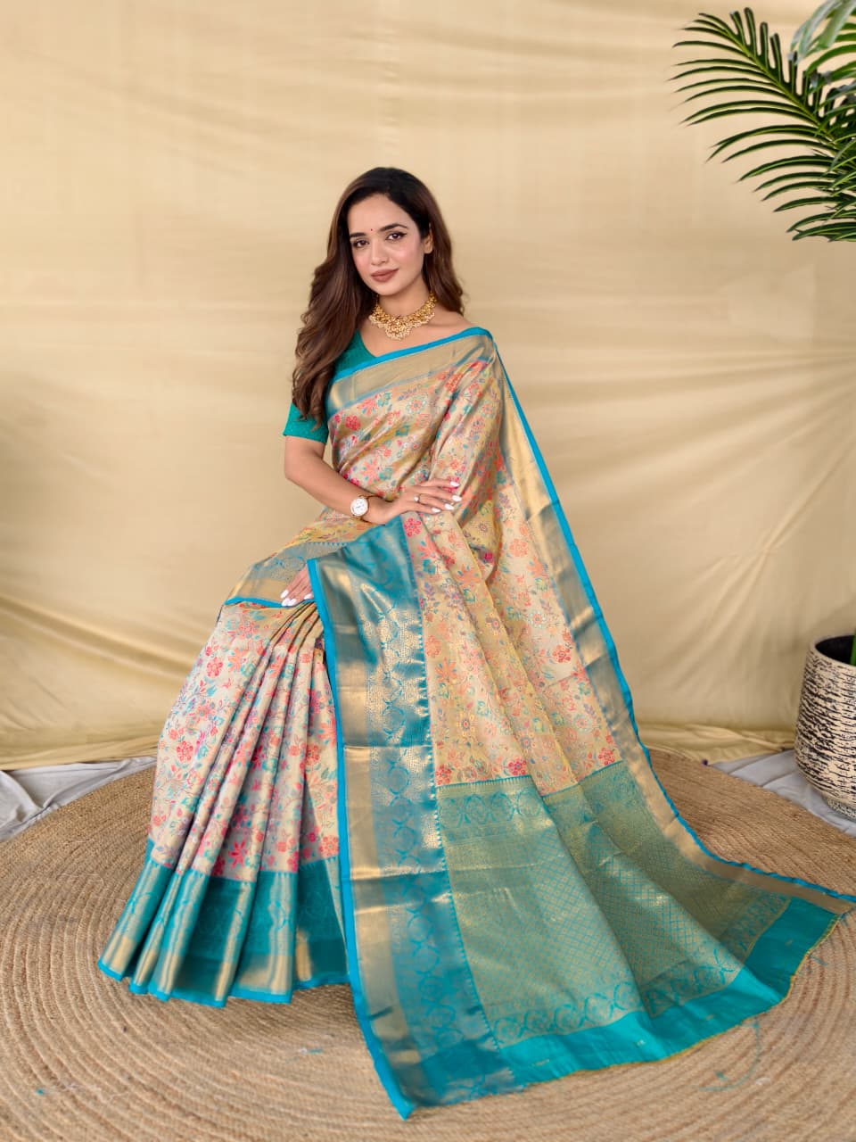 Grey Pure Kanchipuram Silk Sarees 