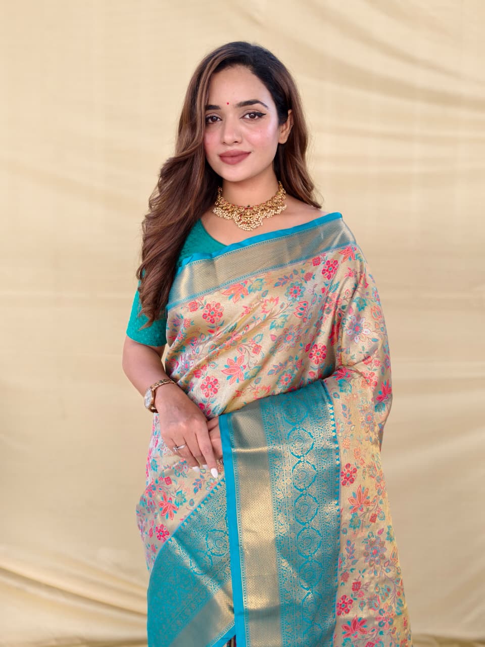 Grey Pure Kanchipuram Silk Sarees