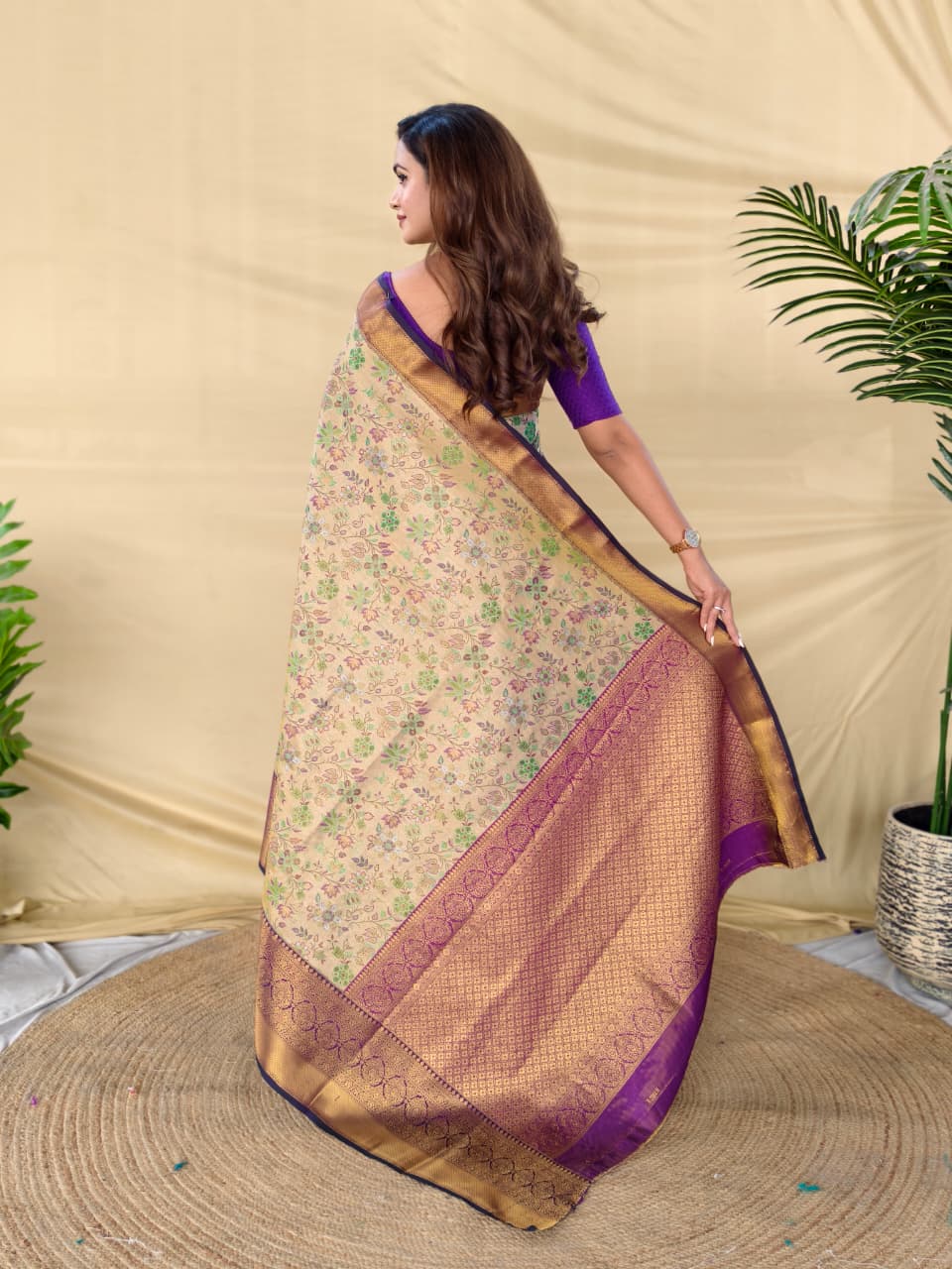 Purple Pure Kanchipuram Silk Sarees 