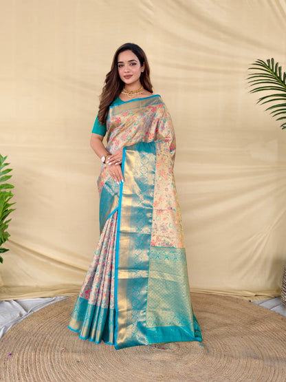 Grey Pure Kanchipuram Silk Sarees 