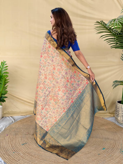 Blue Pure Kanchipuram Silk Sarees 